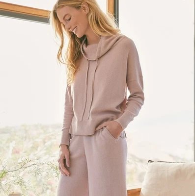 Nuevo con etiquetas Suéter Talbots Talla L Rosa Algodón Cachemira Capucha Cuello Refugio Bien Dentro Foto 1 de 4