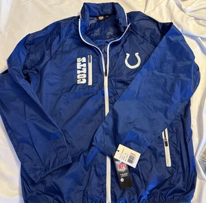 Indianapolis Colts NFL Football Zip Up Jacket Team Apparel Lg Men’s-Neu mit Etikett-Kapuze - Bild 1 von 9