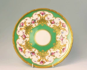 CORONA REALE DERBY piatto impreziosito in oro 1906 dipinto a mano - Foto 1 di 4