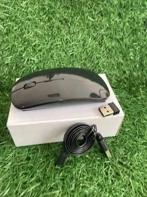 Rechargeable Wireless Mouse, 2.4Ghz Silent Computer Office Portable Slim Black - Image 1 of 4
