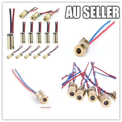 Bulk 650nm 6mm 5mW 3V/5Volt Mini Laser Dot Diode Module Copper Heads Kit - image 1 of 4