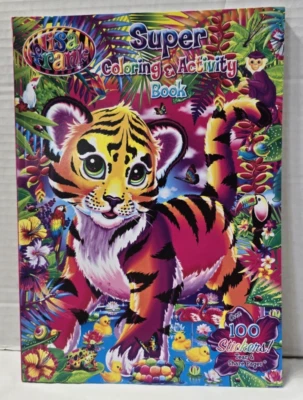 New Lisa Frank Super Coloring & Activity Book W/ Over 100 Stickers Tear & Share  - Image 1 of 4