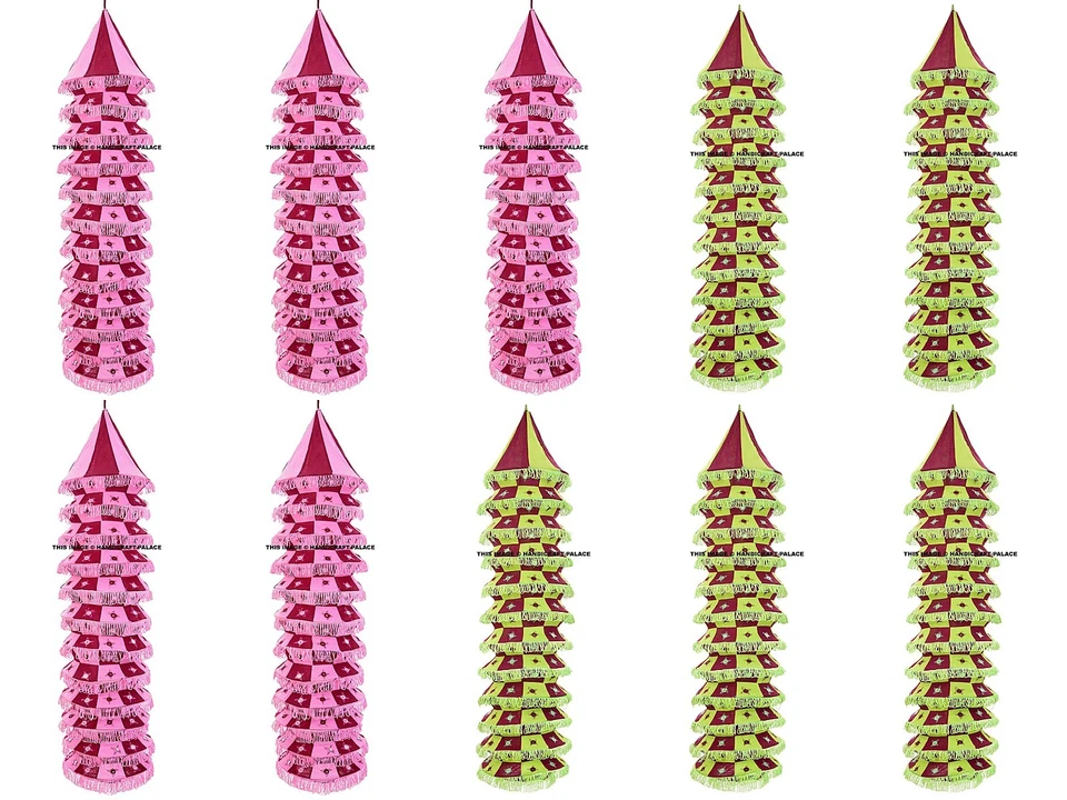 12 Stück Großhandel Menge Lampenschirm Bestickte Baumwolle Stoff Indisch Hippie - Bild 1 von 1