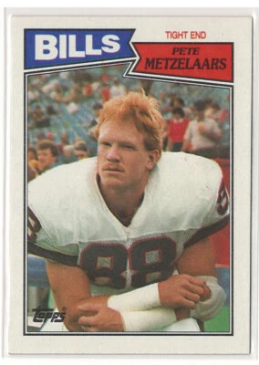 1987 Topps Football #366 Pete Metzelaars Buffalo Bills - Image 1 of 2