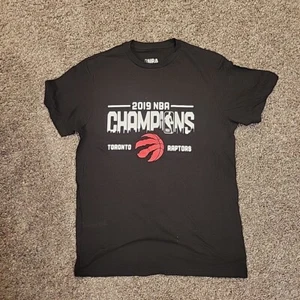2019 NBA Finals Champions Toronto Raptors Black Graphic T-Shirt Sz M Basketball - Picture 1 of 6