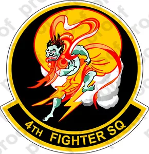 AUFKLEBER USAF 4TH FIGHTER SQUADRON A - Bild 1 von 1