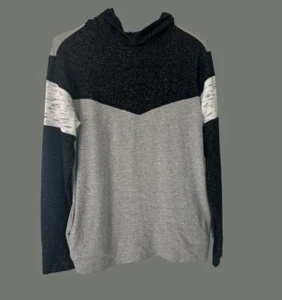 Boy’s Youth Runway Hooded Sweater Gray/Black Long Sleeve Size 16 - Picture 1 of 7