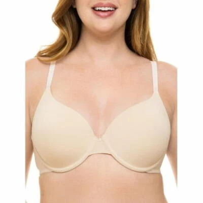 No Boundaries Womens Lightly Lined Underwire T-Shirt Bra Beige Size 38DD - Image 1 of 3