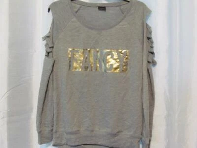 Nuevo con etiquetas Material Girl Active Juniors "Fancy" Manga Larga Gris Platino M L Org $34.5 Foto 1 de 4