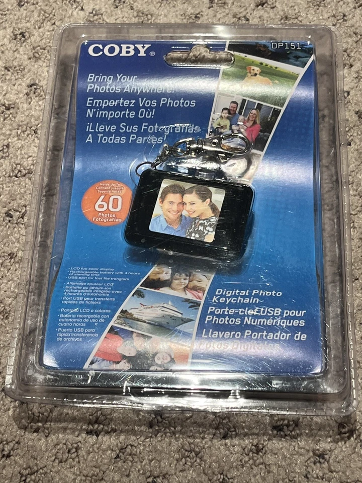 COBY DIGITAL PHOTO KEYCHAIN DP-151 60 PHOTOS 1.5” LCD DISPLAY BRAND NEW SEALED - Image 1 of 1