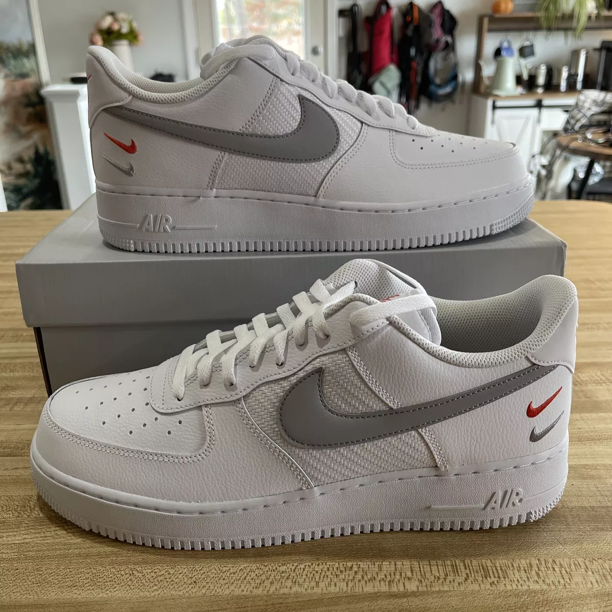 Nike Air Force 1 '07 Double Swoosh - White Picante | eBay