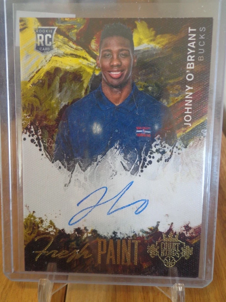 2014-15 PANINI COURT KINGS FRESH PAINT JOHNNY O'BRYANT RC AUTO BUCKS - Image 1 of 1