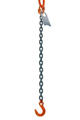 AR SUPPLY Chain Sling - 5/16" x 5' Single Leg with Foundry Hook - Grade 100