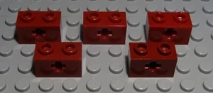 LEGO Technic Brick With cross Hole 1x2 Dark Red 5 Piece (2245#) - Picture 1 of 1