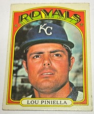 1972 Topps SET BREAK  # 580 Lou Piniella EXCELLENT Kansas City Royals OUTFIELD