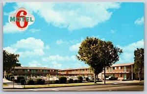 Motel 6 von Sacramento Kalifornien Chrom Postkarte - Bild 1 von 2