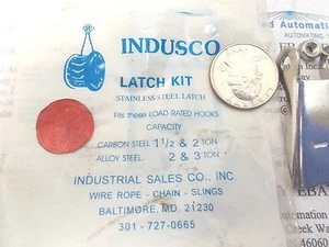 INDUSCO Hoist Hook Latch Carbon Steel 1-1/2 & 2 Ton, Alloy Steel 2 & 3 Ton - Imagen 1 de 3