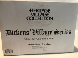 Dept 56 J D Nichols Toy Shop Christmas Snow Dickens Heritage Village Orig, 48.00 - Picture 1 of 8