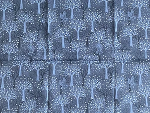 Lewis & Irene Secret Invierno Jardín Tela Búho Huerto Sobre Gris Oscuro Perla Elemento - Imagen 1 de 8