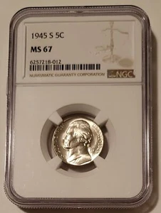 NGC 1945 S Jefferson Silver Nickel MS67 (B) - Picture 1 of 4