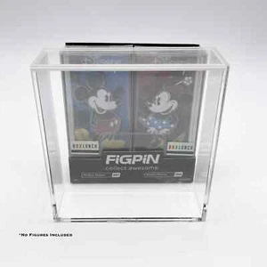 UV PROTECTED FiGPiN 2 Pack Size 4mm thick acrylic Case - Magnetic Slide Bottom - Picture 1 of 8