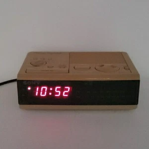 Vintage Sony Dream Machine 1980s ICF-C3W Digital Clock Radio FM/AM Beige Tested - Picture 1 of 17