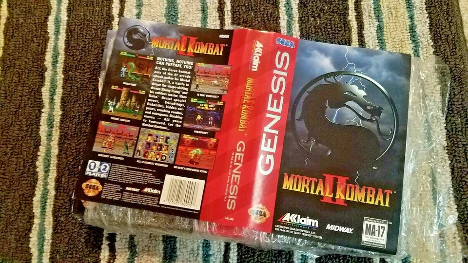 SOLO EN CAJA ARTE Mortal Kombat 2 II Original Sega Genesis Estuche Funda Foto 1 de 1