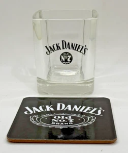 JACK DANIELS GLASS & CORK BACKED COASTER - TUMBLER HOME BAR WHISKEY WHISKY PUB - Picture 1 of 5
