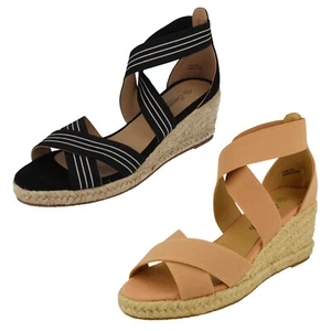 Ladies F2R300 By Savannah Wedge Heeled Sandals Retail Price - Picture 1 of 19