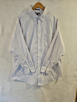 Lands' End Men's Multicolor Stripe Long Sleeve Shirt Size 19-36 Tall Foto 1 de 4