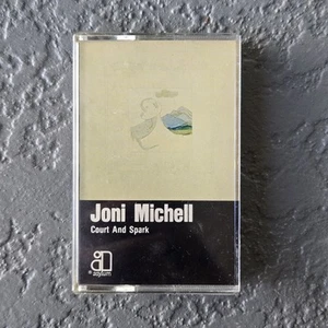 JONI MITCHELL Court and Spark cassette tape (1973) RARE Michell Misprint Asylum - Picture 1 of 6