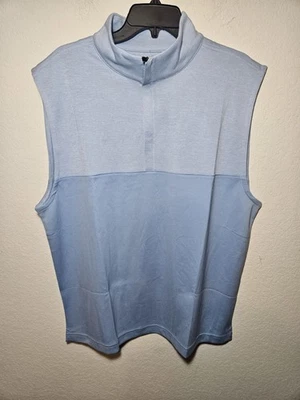 Mens Footjoy Heather Yoke Half Zip Golf Vest Pullover Dusk Blue #25321 Sz Large - Image 1 of 4