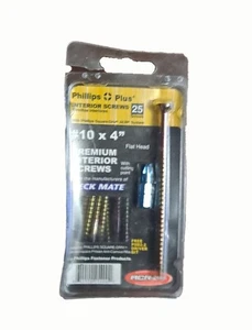 Kreuzschlitz Plus Innen Flachkopfschrauben #10 x 4" Karton (25) mit Bit - Bild 1 von 2