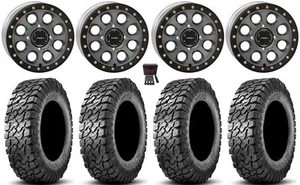 System 3 SB-7 14" Wheels Titanium (4+3) 32" Predator Tires Can-Am Maverick X3 - Picture 1 of 4