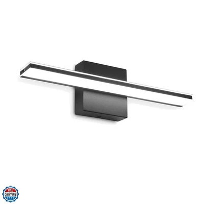 Luces de tocador de baño negras 16 pulgadas luces LED sobre espejo para baño 9W B... Foto 1 de 4
