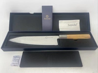 Cuchillo de chef japonés Sunnecko de 8 pulgadas de acero al carbono Foto 1 de 4