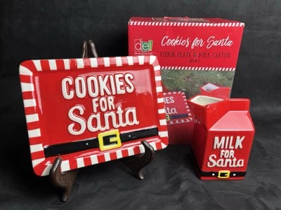 Juego de plato de galletas rojas y cartón de leche DEI "Cookies for Santa" | Hobby Lobby 2017 Foto 1 de 4