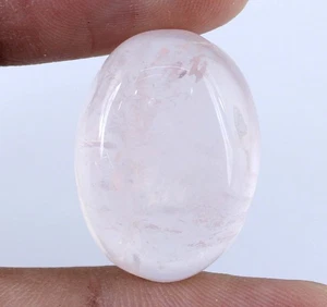 African Pink Rose Quartz 31.15 Carat Natural Oval Loose Gemstone Certified U2471 - Picture 1 of 6
