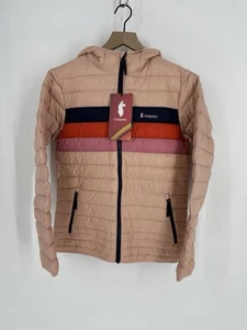 Cotopaxi Kids XL Jacket Fuego Hooded Down Pink Rosewood Stripes $150 NWT Girls - Picture 1 of 13