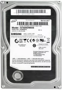 Hard Drive Samsung Spinpoint F3 500GB HD502HJ 7200RPM 16MB ST500DM005 3.5'' - Picture 1 of 3