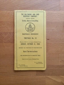 Horario de empleados del ferrocarril de Baltimore y Ohio División de Buffalo No.49 31/01/65 - Imagen 1 de 2