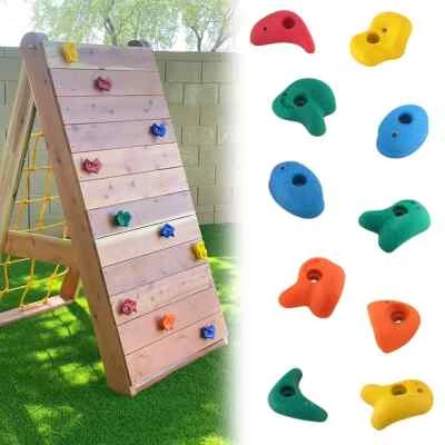 Climbing Stones Kids Rocks Bolt On Climbing Frame Wall Holds Grabs Stones Grips - Image 1 of 4