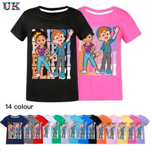 Blippi Live Kids Print Casual Short Sleeve T-Shirt Boys Girls Cotton Tee Tops UK - Picture 1 of 26