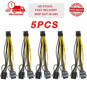 5 X NVIDIA Dual 8 to 8 Graphics Power Cable 030-0571-000 Tesla K80 M60 M40 P100 - Picture 1 of 6