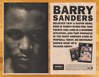 1992 Score Pinnacle Football Trading Cards Print Ad/Poster NFL Barry Sanders Art