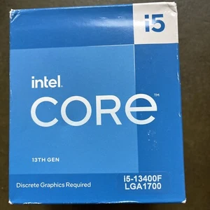 Intel Core i5 13400F BOX Processor with cooler 6 cores to 4.6 GHz Gaming CPU - Picture 1 of 5