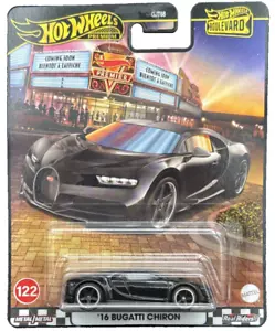 Hot Wheels Premium 2025 Boulevard #122 Black '16 Bugatti Chiron - Picture 1 of 6
