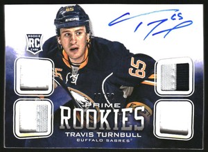 2012-13 Panini Prime Holosilver #107 Travis Turnbull Auto Jersey /50