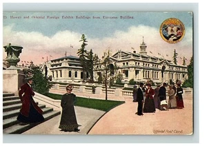 1907-15 Postcard Hawaii Oriental Foreign Exhibit Buildings From European Fashion - Picture 1 of 2