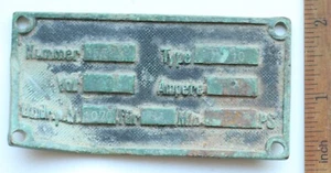 Antique Vintage Brass Sign Plaque With Inscription ''NUMMER'' - Picture 1 of 3